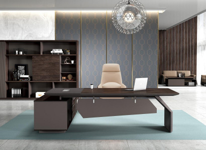Office furniture 2-piece set desk tables executive table file cabinet